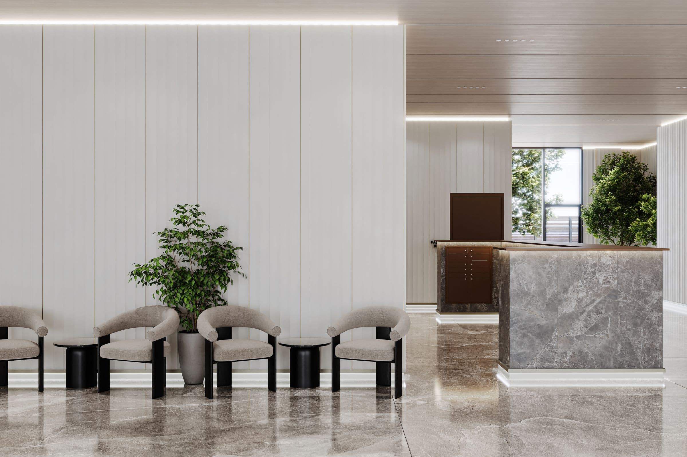 render · attended lobby lounge